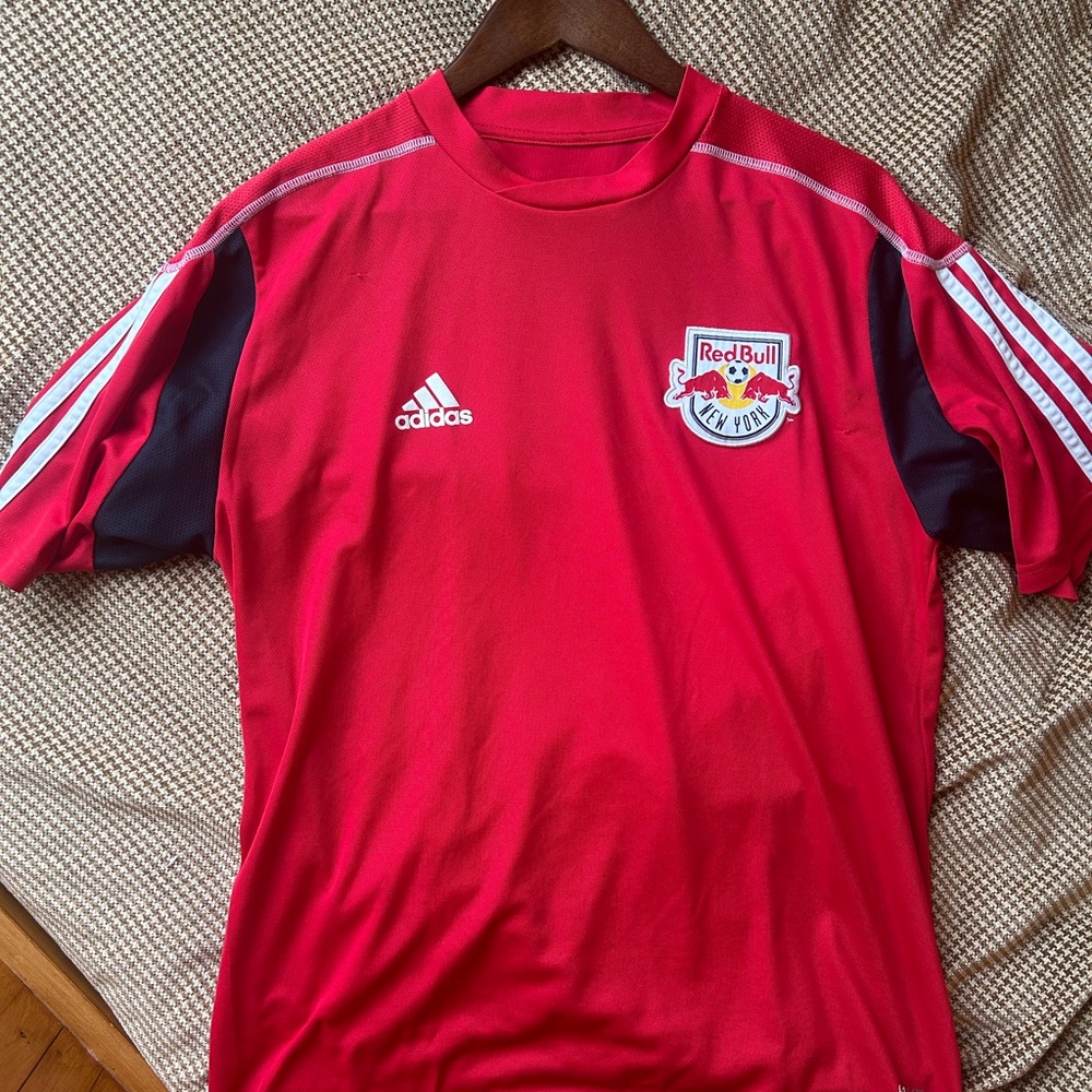 Adidas Red Performance Soccer Jersey with Team Crest